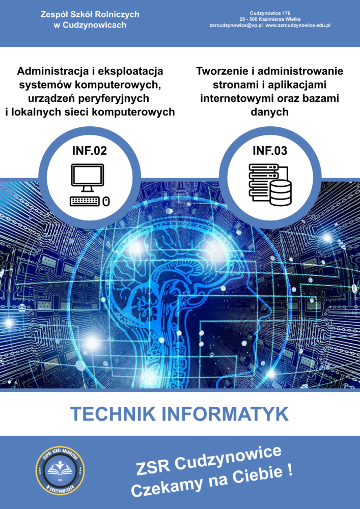 Zapraszamy do naszej szkoły szczególnie na kierunek Technik-informatyk